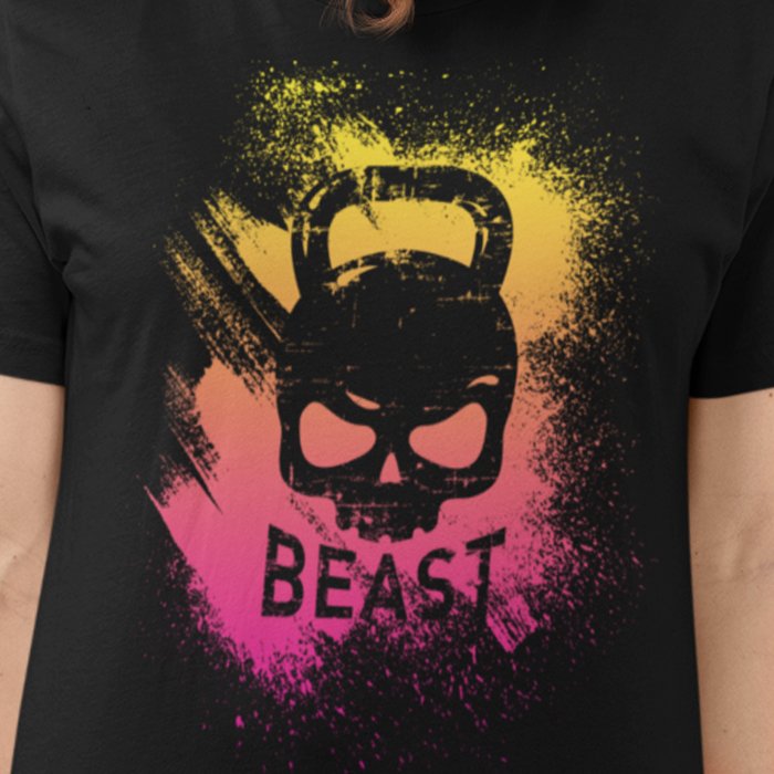 Colorful Skull Kettlebell Unisex T-Shirt